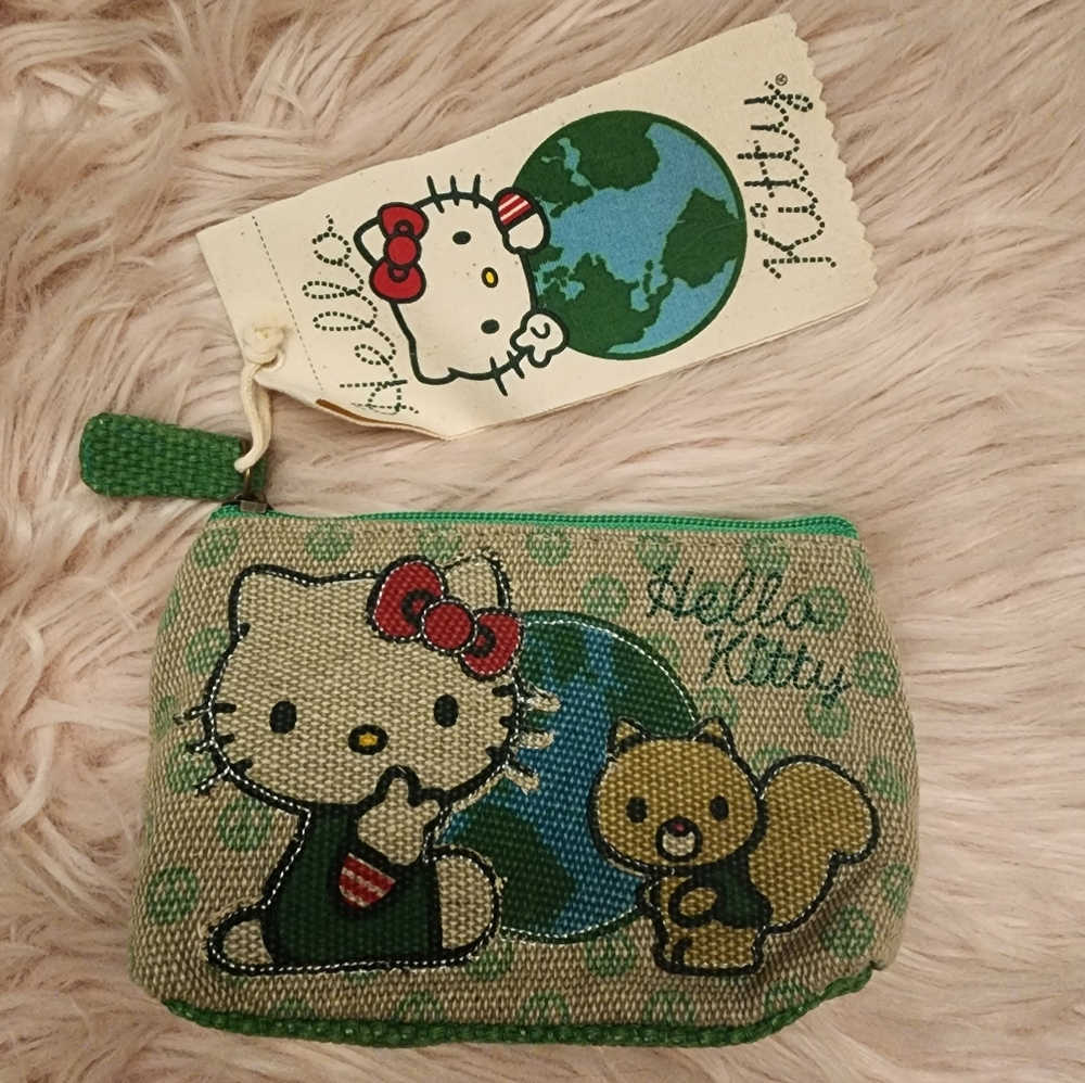 Loungefly Hello Kitty Peace eco Earth Day 2009 Rare makeup bag /coin purse